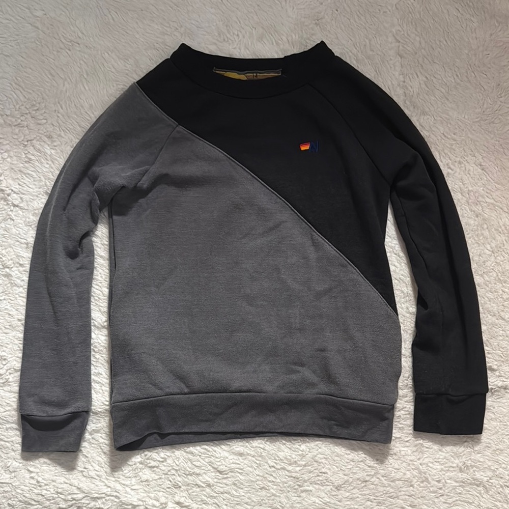 Kids Gray and Black Aviator Nation Sweater